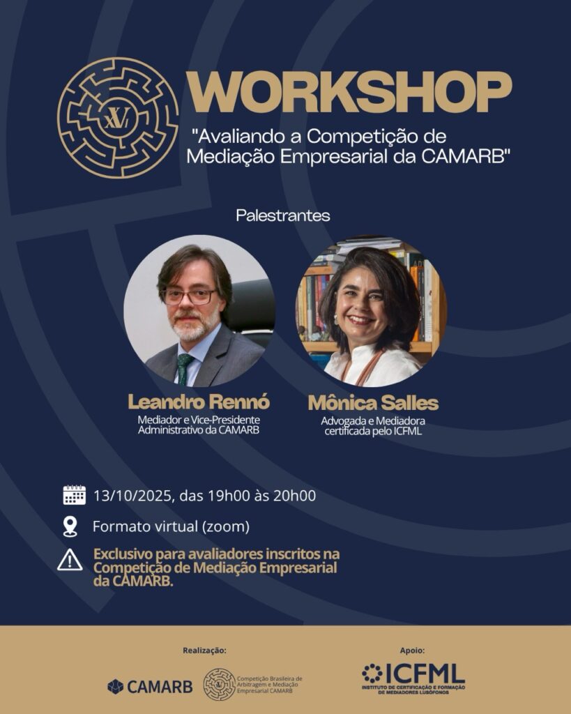 Workshop Avaliando a Competição de Mediação Empresarial da CAMARB