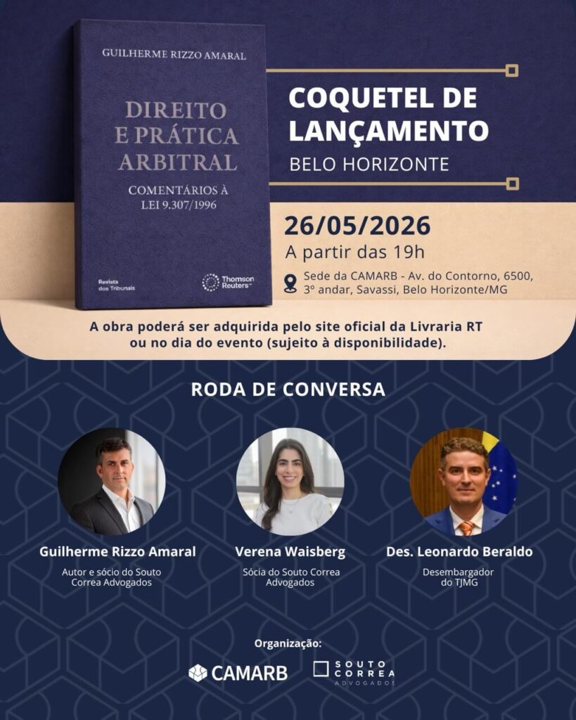 Coquetel de Lançamento do livro “Direito e Prática Arbitral: Comentários à Lei 9.307/96”