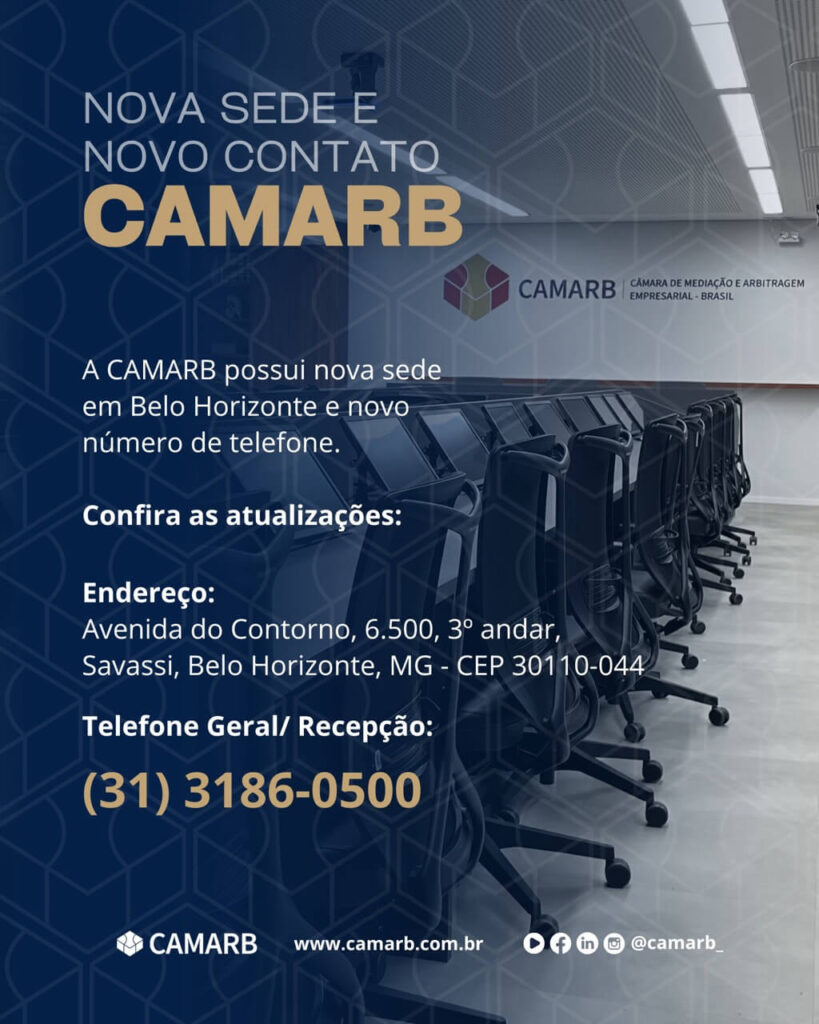 Nova sede e contato CAMARB