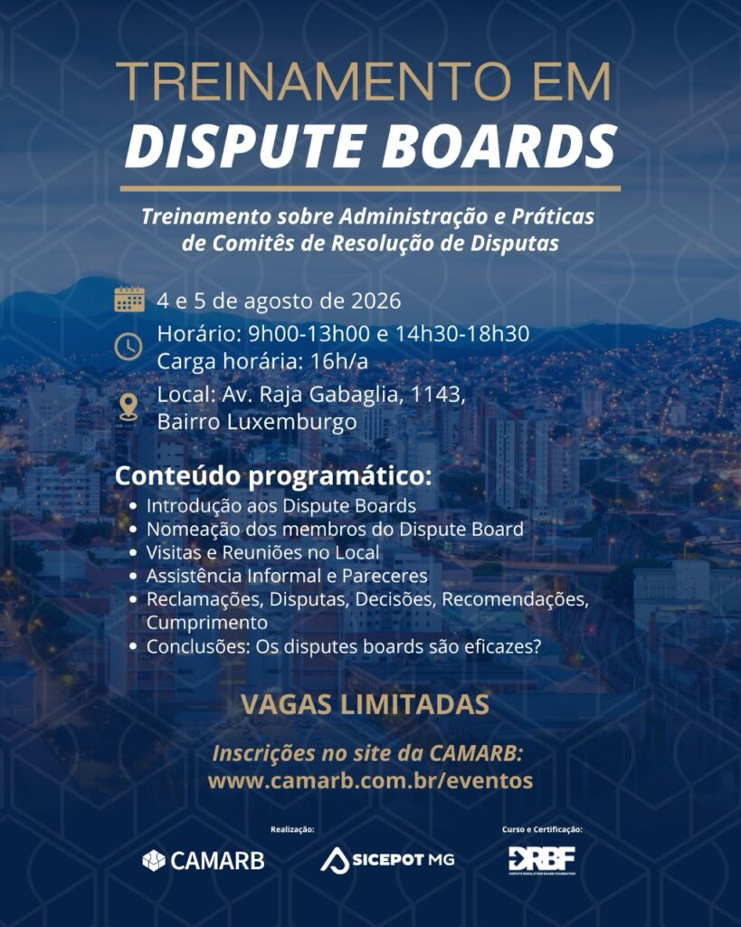 Treinamento em Dispute Boards