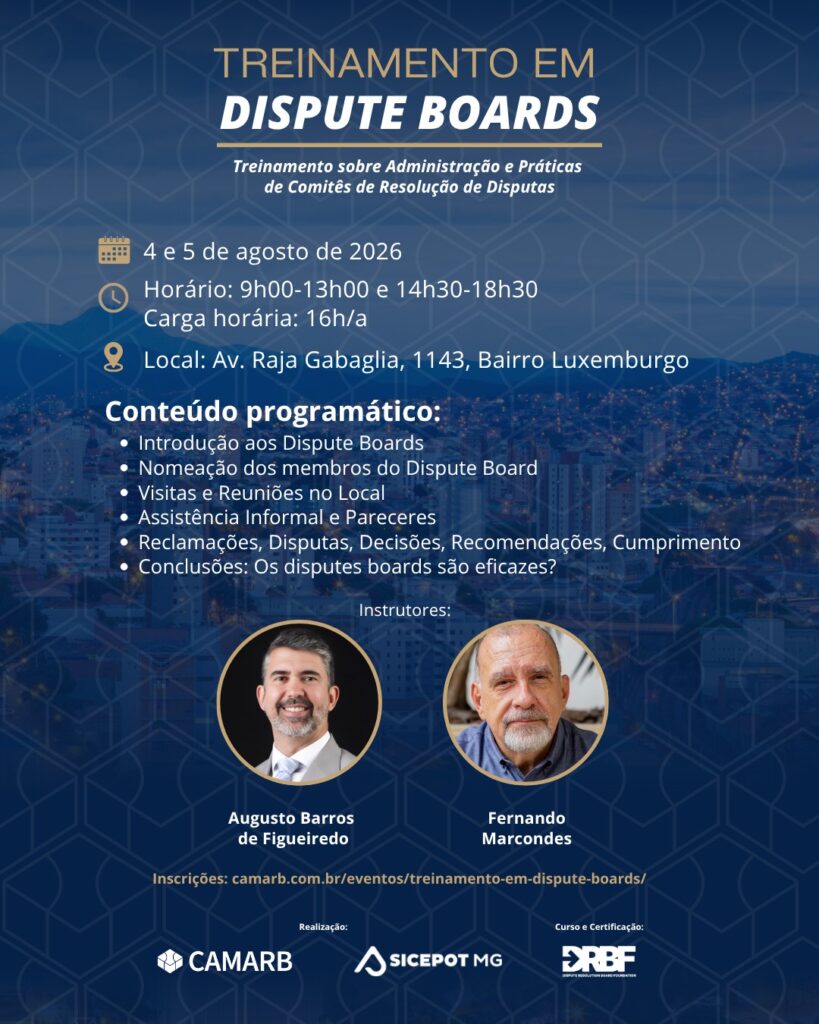 Treinamento em Dispute Boards
